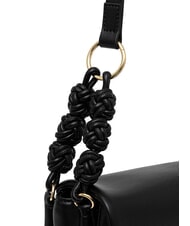 LOVE MOSCHINO SMART DAILY Umh&auml;ngetasche mit gewebtem Muster Schwarz - Damentaschen - 3