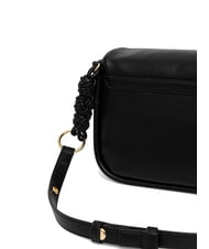 LOVE MOSCHINO SMART DAILY Umh&auml;ngetasche mit gewebtem Muster Schwarz - Damentaschen - 4
