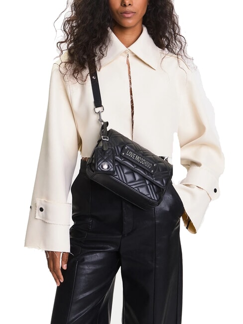 QUILTED S Mini-Umh&auml;ngetasche Schwarz Schwarz - Damentaschen