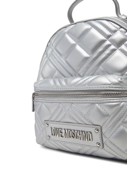QUILTED Gesteppter Rucksack Silber - Damentaschen