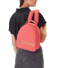 LOVE MOSCHINO LETTERING Rucksack Koralle - Damentaschen - 6