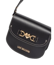 LOVE MOSCHINO LOVE CHAIN Mini-Umh&auml;ngetasche Schwarz - Damentaschen - 3