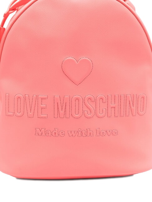 LOVE EMBOSSED Rucksack mit gesticktem Logo Koralle - Damentaschen