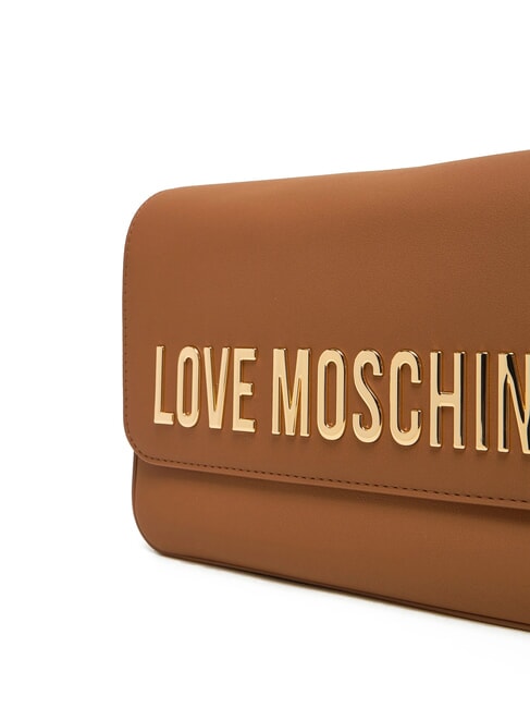 LAMINATED BOLD LOVE Umh&auml;ngetasche mit &Uuml;berschlag Kamel - Damentaschen