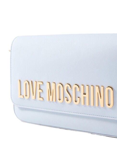 LAMINATED BOLD LOVE Umh&auml;ngetasche mit &Uuml;berschlag Hellblau - Damentaschen