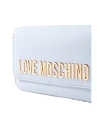 LOVE MOSCHINO LAMINATED BOLD LOVE Umh&auml;ngetasche mit &Uuml;berschlag Hellblau - Damentaschen - 3