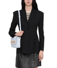 LOVE MOSCHINO LAMINATED BOLD LOVE Umh&auml;ngetasche mit &Uuml;berschlag Hellblau - Damentaschen - 5