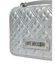 LOVE MOSCHINO BOLD LOVE Umh&auml;ngetasche mit Kettengriffen Silber - Damentaschen - 3