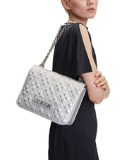 LOVE MOSCHINO BOLD LOVE Umh&auml;ngetasche mit Kettengriffen Silber - Damentaschen - 5