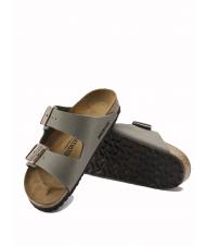 BIRKENSTOCK ARIZONA Nubuk-Sandale Stein - Herrenschuhe - 5