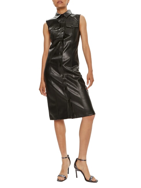 CK JEANS Knielanges &auml;rmelloses Kleid ck schwarz - Damenkleider