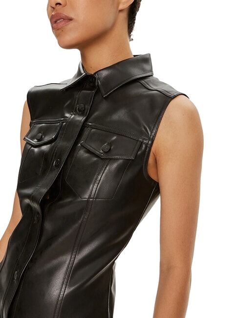 CK JEANS Knielanges &auml;rmelloses Kleid ck schwarz - Damenkleider