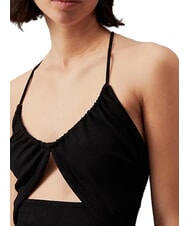 CALVIN KLEIN CK JEANS Cut-out-Midikleid mit &uuml;berkreuztem R&uuml;cken ck schwarz - Damenkleider - 3