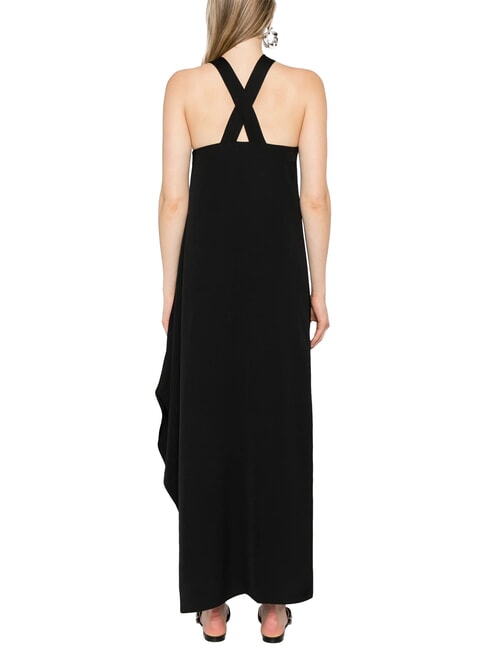 CK Langes Viskosekleid mit Knoten ck schwarz - Damenkleider