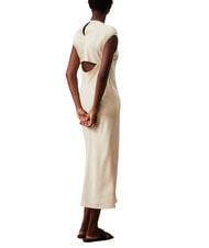 CALVIN KLEIN CK Cut-Out-Midikleid mit Seitenschlitzen Holzasche - Damenkleider - 2