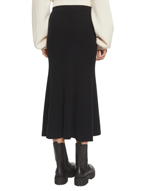 CK Gerippter ausgestellter Midirock ck schwarz - Damenr&ouml;cke