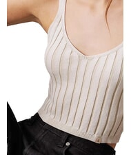 CALVIN KLEIN CK JEANS Bralette-Tanktop aus Baumwolle Elfenbein / Pelikan - T-Shirts und Tops f&uuml;r Damen - 3