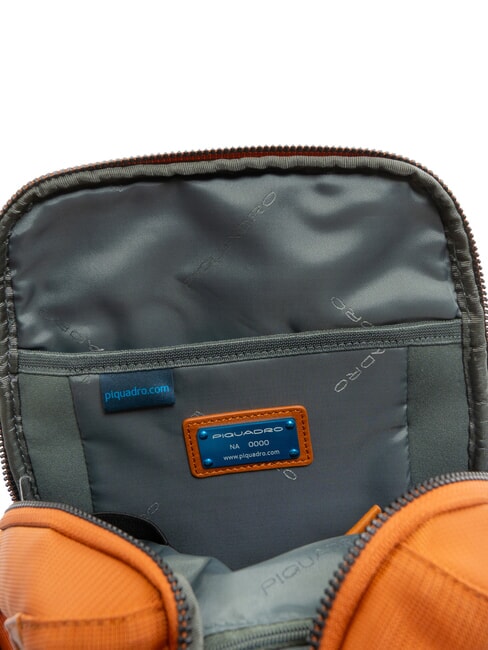 WOODY One-Shoulder-Rucksack aus Lederstoff ORANGE - PC-Rucks&auml;cke