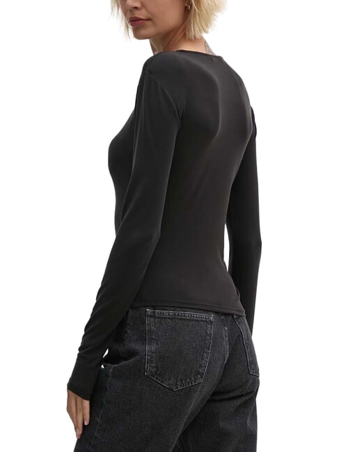 CK JEANS Lang&auml;rmliges T-Shirt mit Rundhalsausschnitt ck schwarz - T-Shirts und Tops f&uuml;r Damen