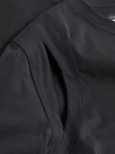 CK Kurz&auml;rmliges Cut-Out-T-Shirt ck schwarz - T-Shirts und Tops f&uuml;r Damen