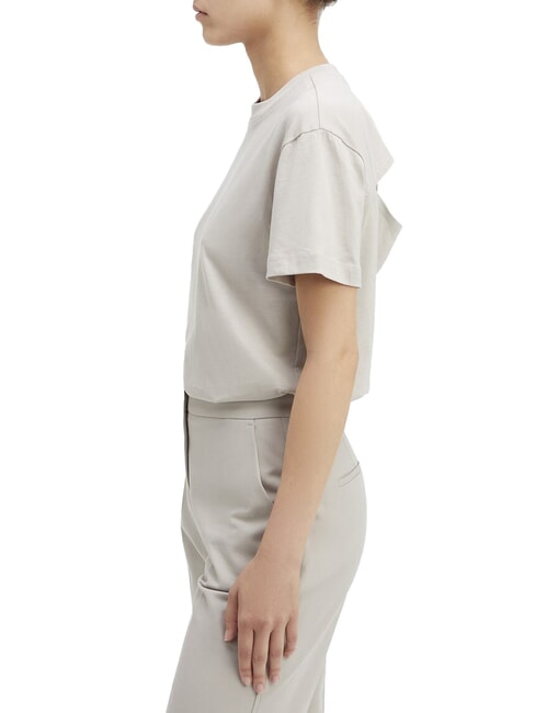 CK Kurzarm-T-Shirt mit ausgeschnittenem R&uuml;cken Sandkiesel - T-Shirts und Tops f&uuml;r Damen