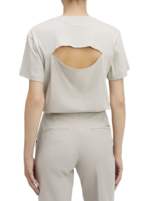 CK Kurzarm-T-Shirt mit ausgeschnittenem R&uuml;cken Sandkiesel - T-Shirts und Tops f&uuml;r Damen