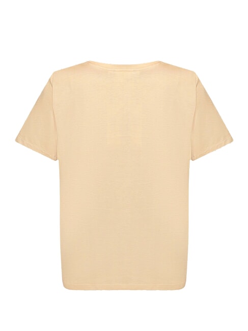 CK Kurz&auml;rmliges T-Shirt mit Rundhalsausschnitt Eiskaffee - T-Shirts und Tops f&uuml;r Damen