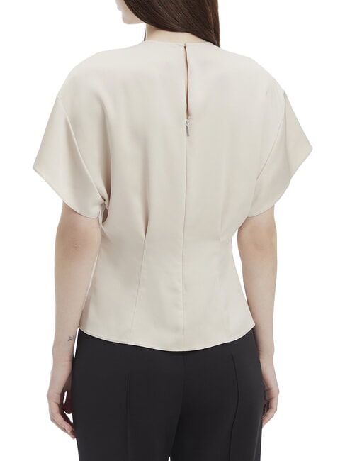 CK Kurzarm-Satinhemd grauer Morgen - Damenblusen