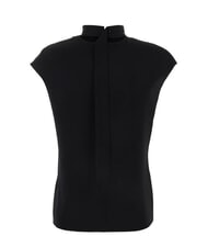 CALVIN KLEIN CK Hochgeschlossenes, kurz&auml;rmliges Cut-Out-Shirt ck schwarz - Damenblusen - 6
