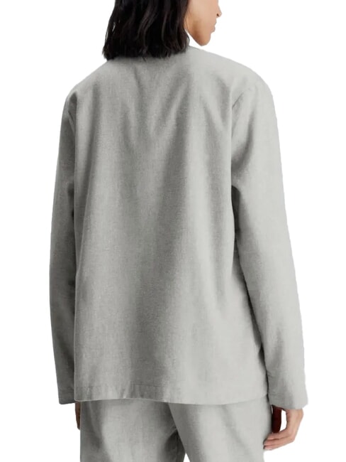 CK Flanell-Pyjamahemd grau meliert - Damenpyjamas