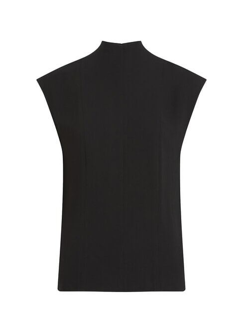 CK Kurzarm-Blusenshirt aus Viskose ck schwarz - Damenblusen