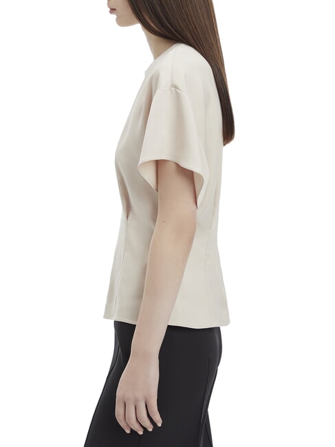 CK Kurzarm-Satinhemd grauer Morgen - Damenblusen