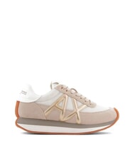 ARMANI EXCHANGE ROYALE SUEDE AIR MESH Turnschuhe Sand + Hellgold - Damenschuhe - 2