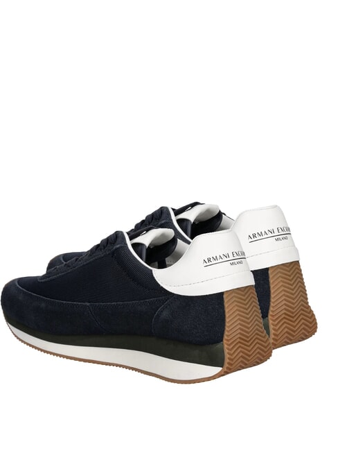 ROYALE SUEDE AIR MESH Ledersneakers mit AX-Logo Marineblau + Cremewei&szlig; - Herrenschuhe