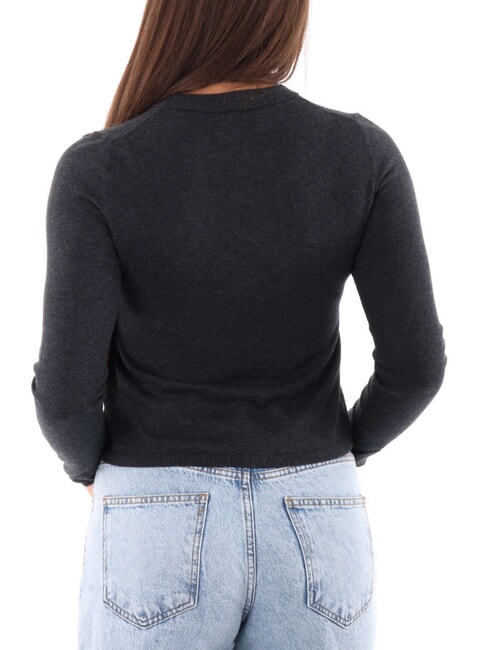 CK JEANS Kurzer Pullover mit Rundhalsausschnitt Ebenholzheide - Damenpullover