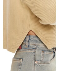 CALVIN KLEIN CK JEANS Pullover mit Rundhalsausschnitt und Logo blasses Khaki - Damenpullover - 4