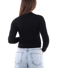 CALVIN KLEIN CK JEANS Kurzer Pullover mit Rundhalsausschnitt ck schwarz - Damenpullover - 4