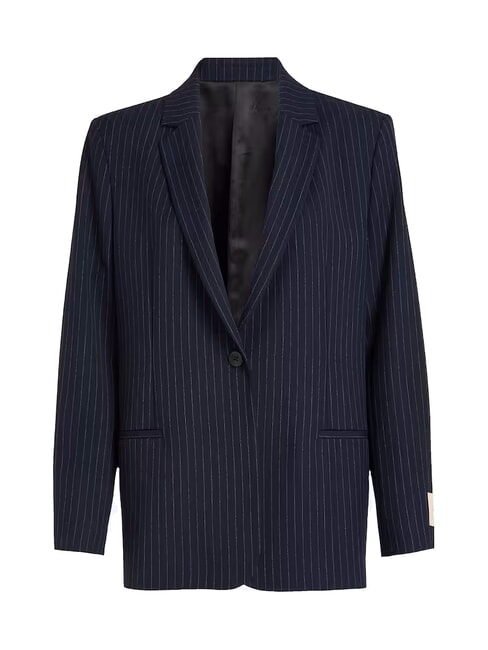 CK Nadelstreifen-Blazerjacke Nachthimmel / grauer Morgenstreifen - Damenjacken