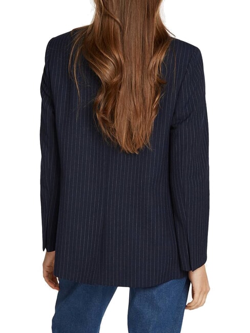 CK Nadelstreifen-Blazerjacke Nachthimmel / grauer Morgenstreifen - Damenjacken