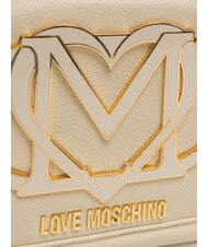 LOVE MOSCHINO LOGO Clutch mit Schultergurt Elfenbein - Damentaschen - 3