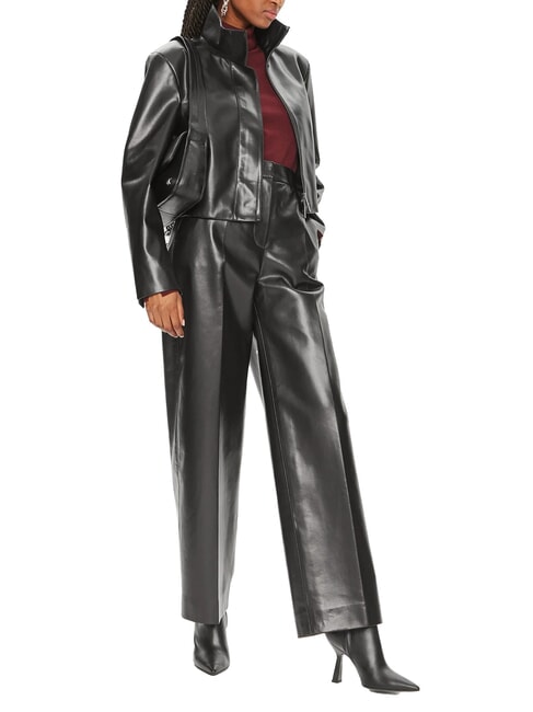 CK Hose mit hoher Taille und weitem Bein ck schwarz - Damenhosen