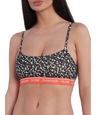 CALVIN KLEIN CK Bralette-BH aus Stretch-Baumwolle verzerrtes Tier - Haferflockenheide - BHs Damen - 3