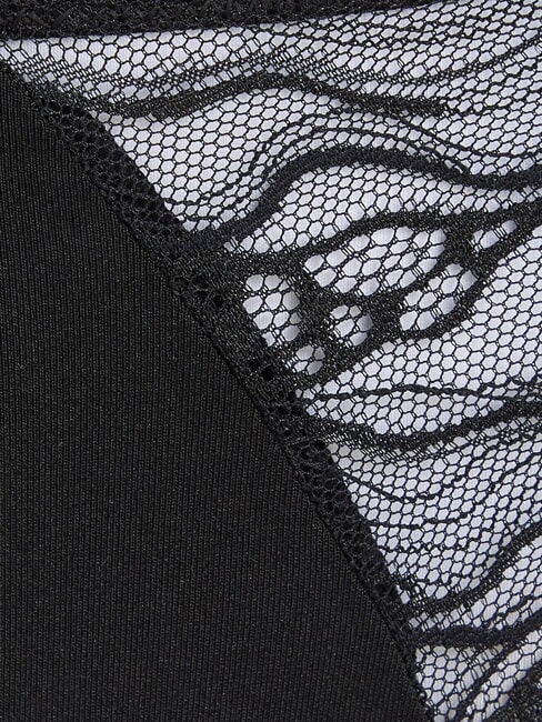 CK Spitzenstring Schwarz - Damenslip