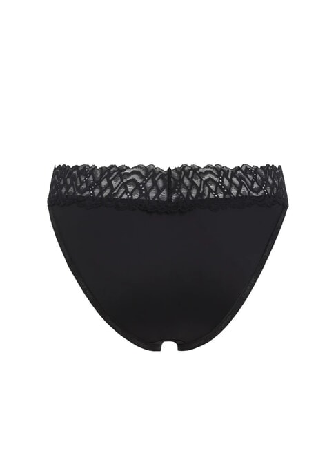 CK Mikrofaser-Slip mit Spitze Schwarz - Damenslip