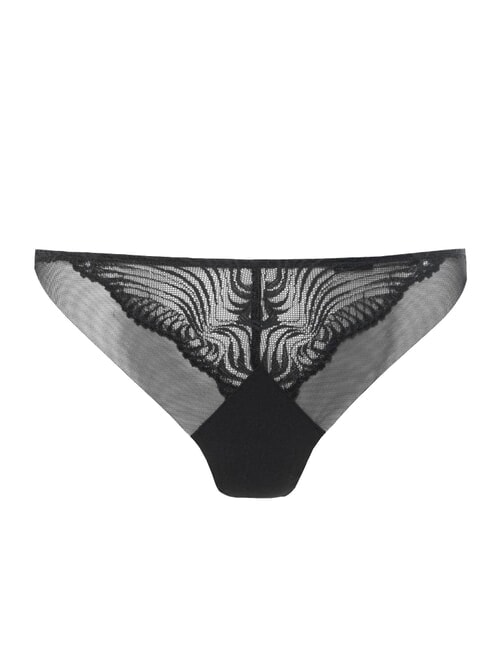 CK String mit Spitzeneinsatz Schwarz - Damenslip