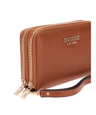 GUESS AMORETTE Mittelgro&szlig;e Geldb&ouml;rse mit 2 Rei&szlig;verschl&uuml;ssen COGNAC - Brieftaschen Damen - 3
