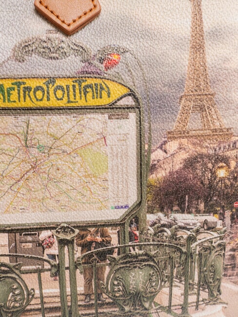 YESBAG Bedruckte Umh&auml;ngetasche Pariser Metro - Damentaschen