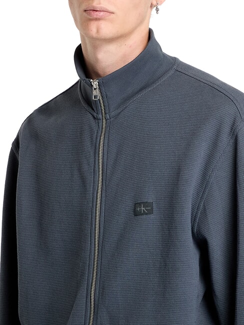 CK JEANS Rollkragen-Sweatshirt mit durchgehendem Rei&szlig;verschluss Ebenholz - Sweatshirts Herren
