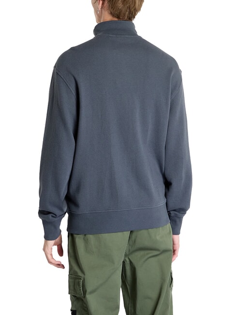 CK JEANS Rollkragen-Sweatshirt mit durchgehendem Rei&szlig;verschluss Ebenholz - Sweatshirts Herren