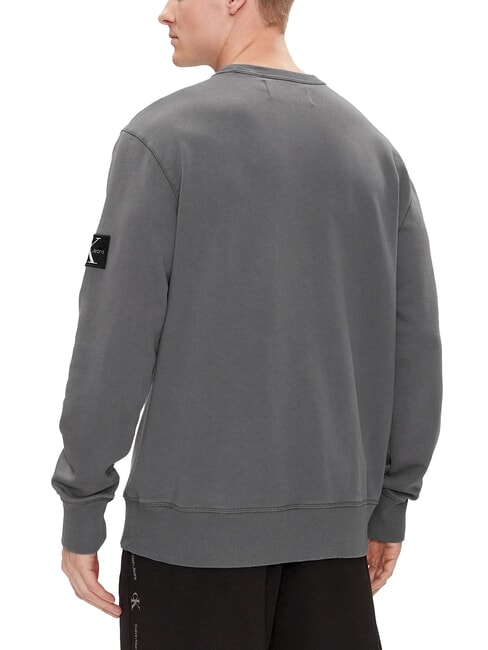 CK JEANS Sweatshirt mit Rundhalsausschnitt aus Baumwolle gewaschenes Schwarz - Sweatshirts Herren